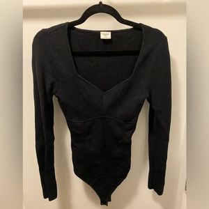 Abercrombie Long Sleeve Sweetheart Bodysuit